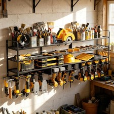 Power Tool Organiser Storage Rack Drill Holder for Garage Shed Pegboard Basement