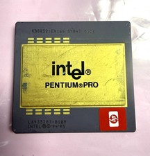Intel Pentium Pro 166MHz 512K KB80521EX166 SY047 Ceramic Gold CPU