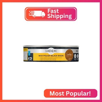 Liberon Black Bison Paste Wax, 150 ml, Dark Oak