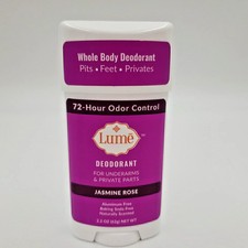 LUME Invisible Cream Jasmine Rose Whole Body Deodorant 2.2 oz 72 Hr Odor Control