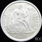 1877 CC LIBERTY SEATED DIME ~ STUNNER CARSON CITY 10c COIN ~ FREE SHIPPING ~ TCC