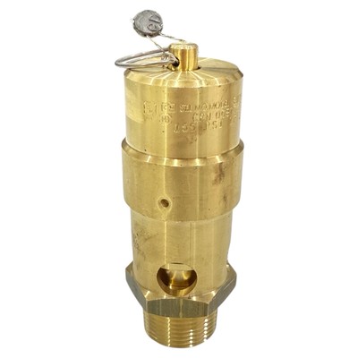CONTROL DEVICES SW1- 1 NPT BRASS ASME SAFETY VALVE 155 PSI