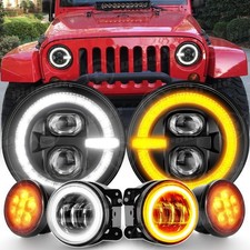 For Jeep Wrangler Jk 2007-2018 Combo Dot 7 Led Headlights Turn Fog Lights Kits For Jeep Wrangler Jk 2007-2018 Combo Dot 7 Led Headlights Turn Fog Lights Kits