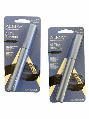 Lot of 2, Almay All The Benefits || Multi-Benefit Mascara #503 - Black Brown