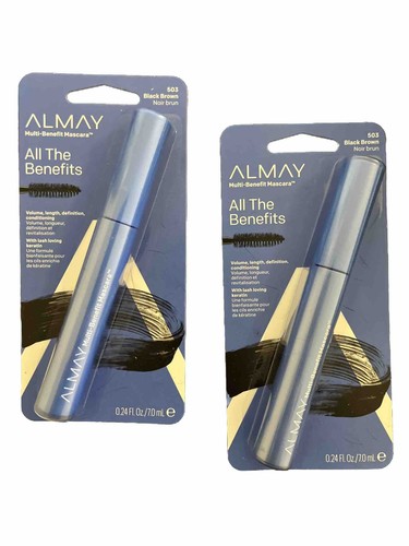 Lot of 2, Almay All The Benefits || Multi-Benefit Mascara #503 - Black Brown