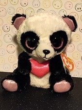 TY Beanie Boos CUTIE PIE Panda (Glitter Eyes) MWMTs