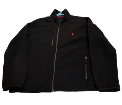 Polo Ralph Lauren MA-1ジャケット XL ブラック Polo by Ralph Lauren Black Harrington Full Zip Pony Bomber Jacket