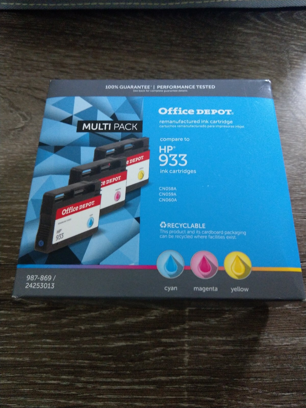 HP 933 ink Office Depot Cartridge Multi PackRemanufactured 987869/