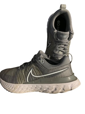 Mens Size 8.5 Nike React Infinity Run Flyknit 2 Particle Gray Worn One Time