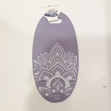 Apana Luxe Yoga Knee Mat 11 1/2" X 22 5/8" Double Sided 1/2" Thick Oval Purple