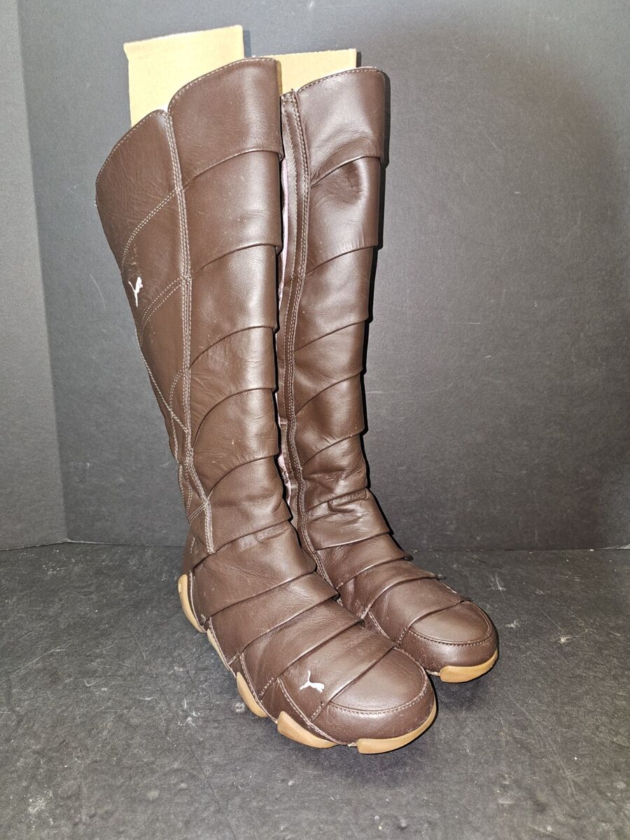 RARE PUMA Brown/pink Satori Alto Leather BOOTS Not Yeezy or RARE PUMA Brown/pink Satori Alto Leather BOOTS Not Yeezy or