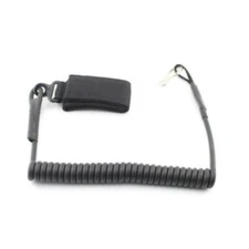 Tactical Pistol Sling Elastic Lanyard Secure Spring Retention Black