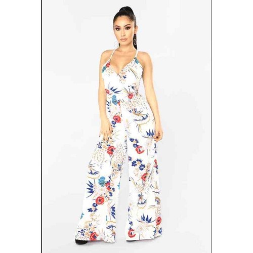 Fashion Nova White / Blue Floral 
