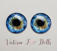 Blythe Doll Eyechips Realistic Blue Furby Eye Chips 14mm Custom Furby Ooak Doll