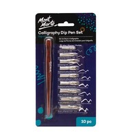 Malstift - Signature Kalligrafie Set - Federhalter Aus Holz Mit 9 Feder Spitzen