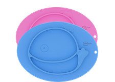 SILICONE DIVIDED PLATES - NON SLIP SUCTION FOR BABIES AND KIDS - BPA FREE
