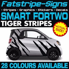 ADESIVI GRAFICI PER SMART CAR FORTWO TIGER STRISCE GRAFICHE DECALCOMANIE COUPÉ CONVERTIBILI