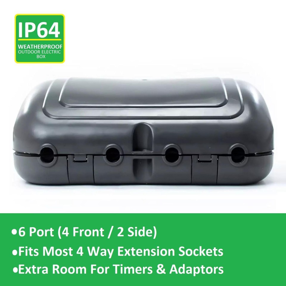 IP64 Weatherproof Electric Box Outdoor Wall Mounted Durable Safe