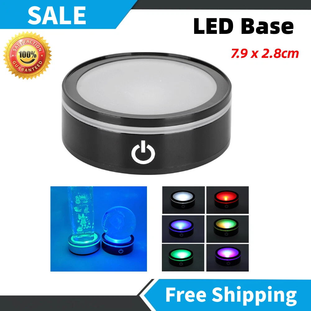 LED Light Base Compact Multi Color Changing Light Display Base Stand