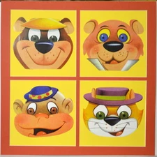 HB COLLAGE PRINT w YOGI MAGILLA TOP CAT SNAGGLEPUSS PROFESSIONALLY MATTED