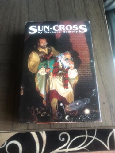 *SIGNED* Sun-Cross by Barbara Hambly 1991 Hardcover DJ BCE - Afbeelding 1 van 16