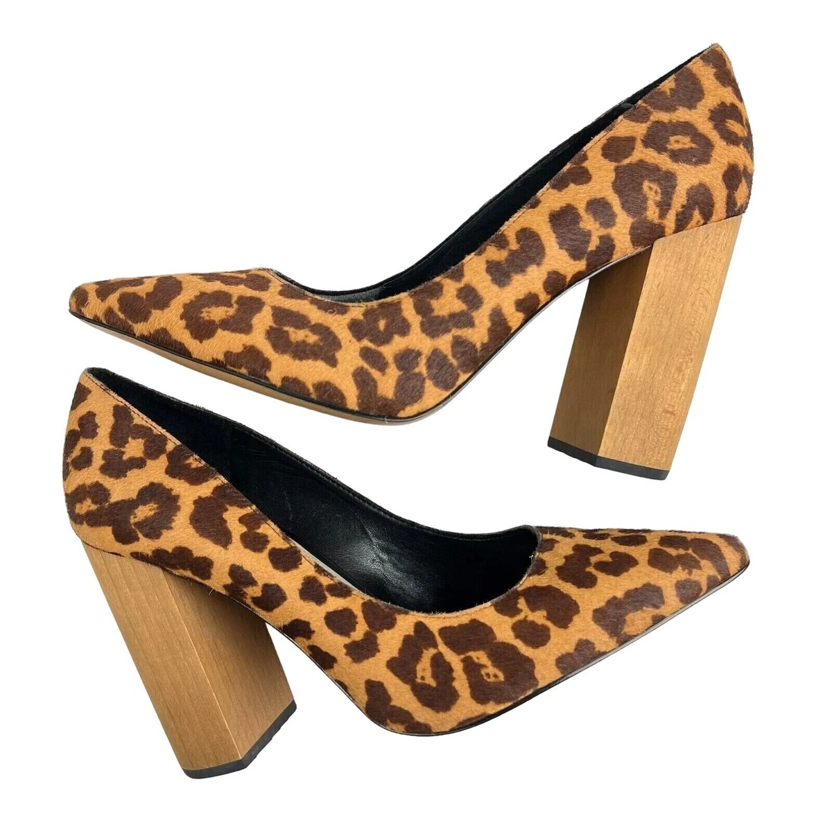 Jessica Simpson Ultra Chunky Wooden Platform Heels Animal Print Insole;  7.5B | Platform heels, Heels, Insole