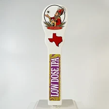 Saint Arnold Brewing Co, LOW DOSE IPA Beer Tap Handle White 10" Houston, Tx
