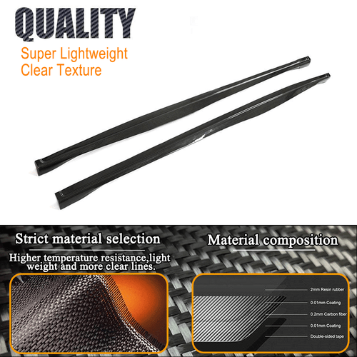 Carbon Seitenschweller Ansätze Spoiler Side Skirts Für Maserati Levante 2016-20 - Picture 6 of 9