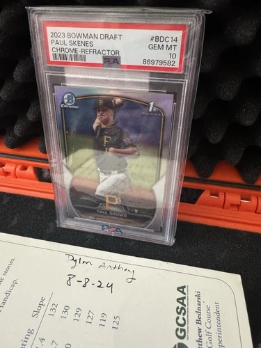 2023 Bowman Draft PSA 10 Chrome  Refractor #BDC-14 Paul Skenes (RC)