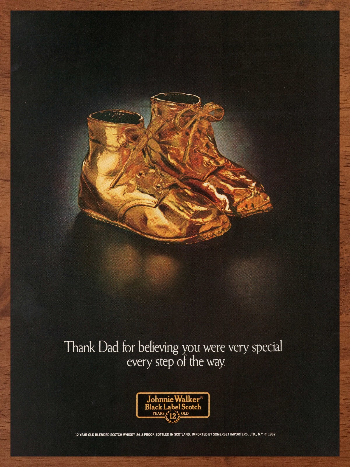 1982 Johnnie Walker Black Label Scotch Whisky Vintage Print Ad/Poster Wall Art