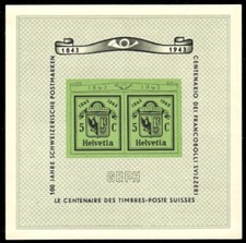 SWITZERLAND B132 - Geneva Postage Centenary "Souvenir Sheet" (pb62848)