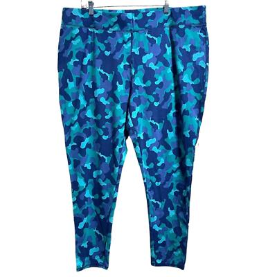 D&Co QVC Leggings Active Colorful Camouflage High Waist Women's