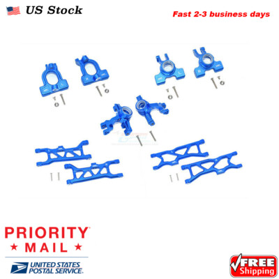 GPM ALUMINUM C-HUBS, FRONT+REAR KNUCKLE ARMS+ LOWER ARMS ARRMA KRATON 4S MAKS100