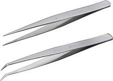 ANEX Tweezer Stainless Steel AA type Straight/Bent set 150mm ATW-S4 Japan