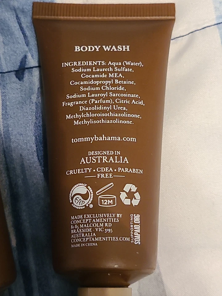 Tommy Bahama Travel Set Champú y Jabón Corporal 6 Botellas NUEVO Foto 4 de 4