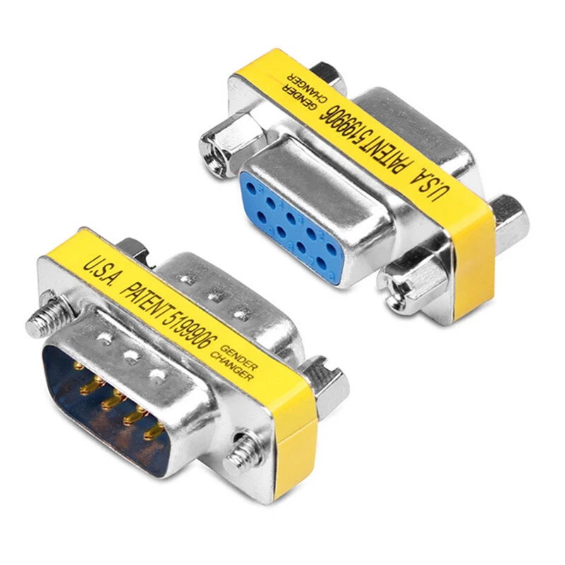 Gender Changer 9 pin Female to Female F-M M-M Serial RS232 Adapter Coupler DB9 - Image 3 of 4