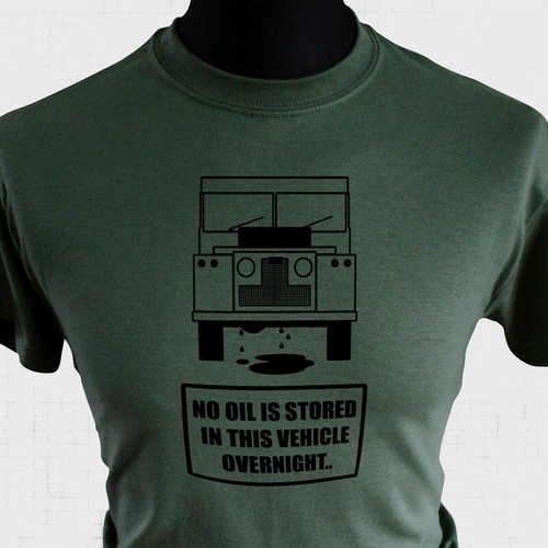 No Oil Joke T Shirt Land Rover Parody 