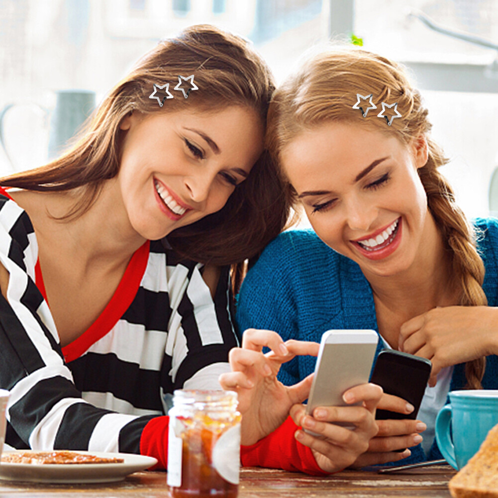 100pcs Smooth Edge Cute Yoga Hair Clips Braid Simple Non Slip Star Snap Retro eBay