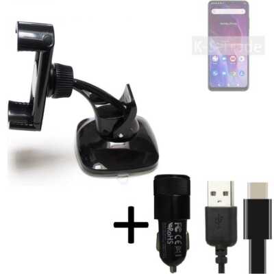 Halterung Scheibe + Armaturenbrett für Cubot P60 + Ladegerät Smartphone Halter