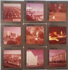 9 PANA-VUE SLIDE OF 50'S Omaha & Lincoln Nebraska 2" X 2" Projector Slides
