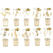 Supporto Portacandele Rotante Romantico Candeliere Tealight , Oro