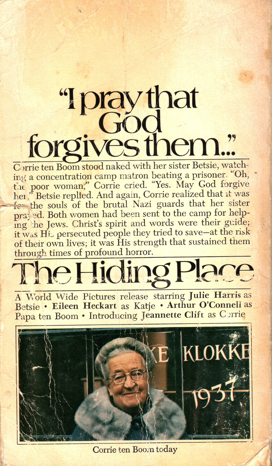 The Hiding Place by Corrie ten Boom ( Bantam Books | 8th. Printing ...