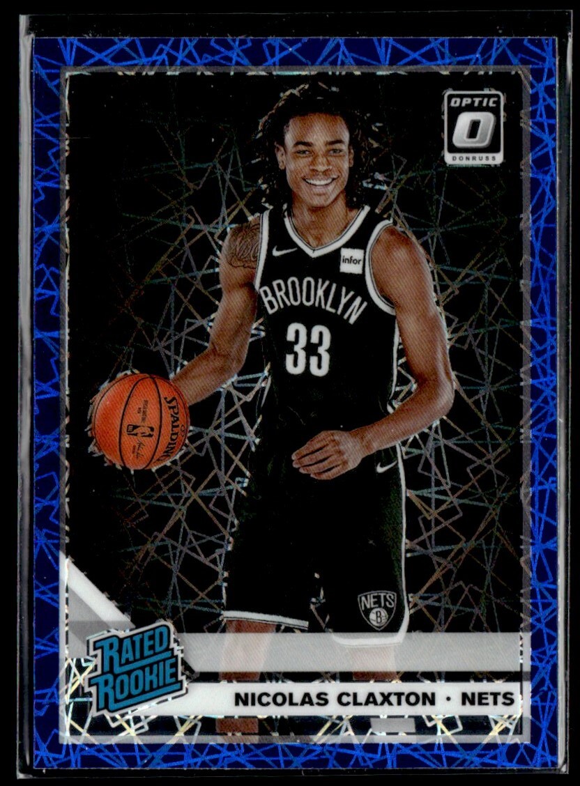 2019-20 Donruss Optic Blue Velocity Nicolas Claxton Rookie Brooklyn Nets #171