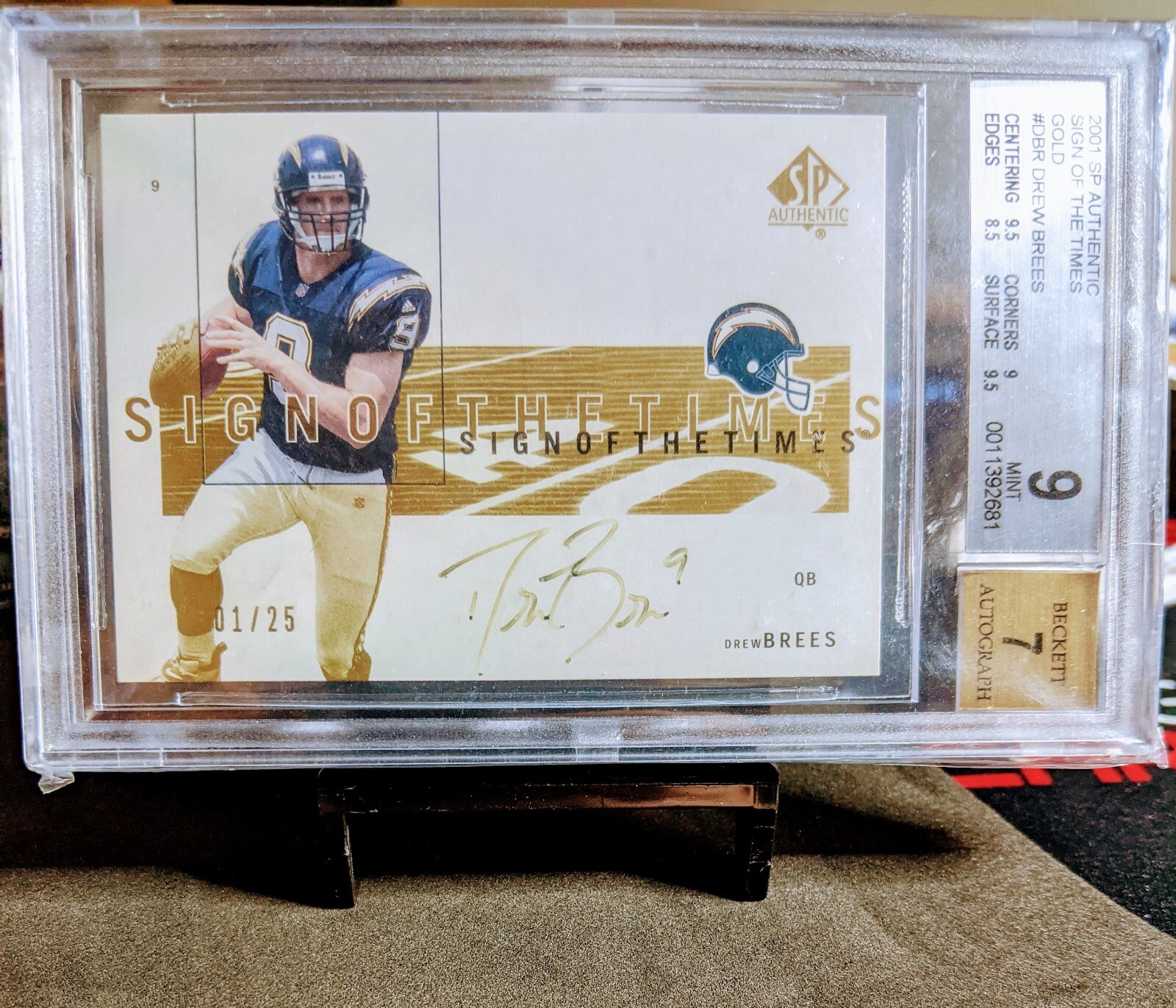 Drew Brees SP Authentic Sign of the Times #DBr Gold