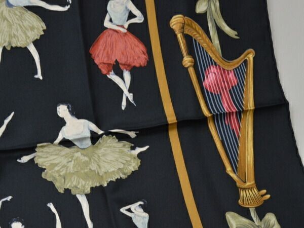 Hermes Carre 90 La Dance Scarf Silk Black Women | eBay