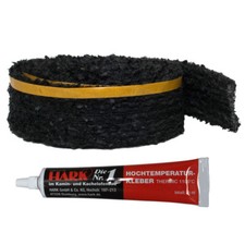 HARK Dichtung 25x4 mm / 2 m inkl. Hochtemperaturkleber Dichtband Ofendichtung