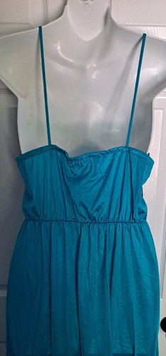 Vintage Undercover Wear Nightgown Dark Turquoise Lace Insets - Picture 7 of 10