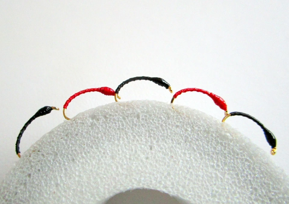 5er Hegene Felchen Renken schwarz / rot Typ 5/39 Kostenloser Versand