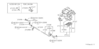 280ZX Heater Control Valve Non-Auto Air | 27116-P6500 | Nissan