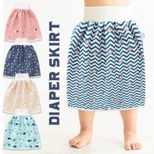Kids Diaper Skirt Reusable Cartoon Anti-Side Leakage Breathable Diaper Cotton